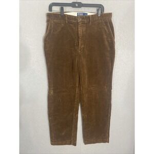 Polo Ralph Lauren Brown Corduroy Pants Men's  31 X 28 1/2 Chino Khakis Straight